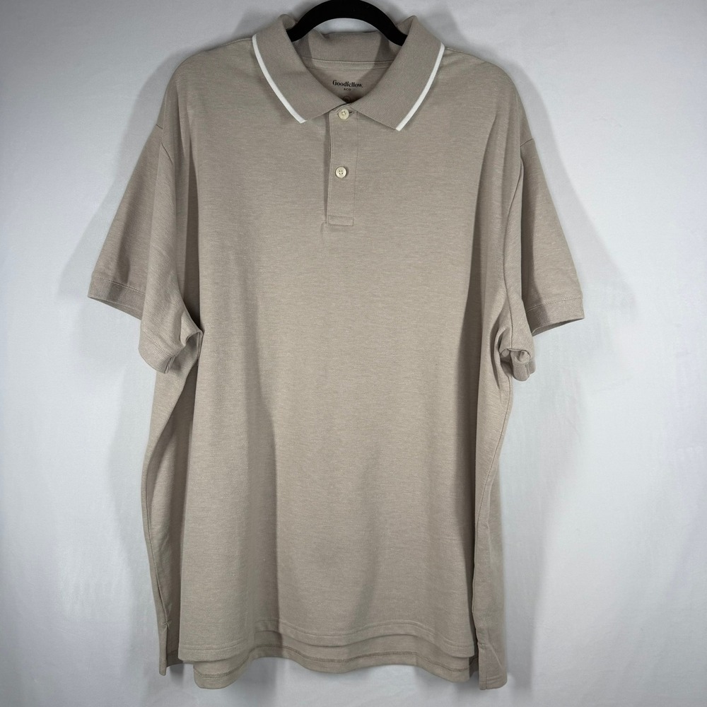 Goodfellow & Co Every Wear Polo Shirt Mens‎ XXL Khaki Tan New